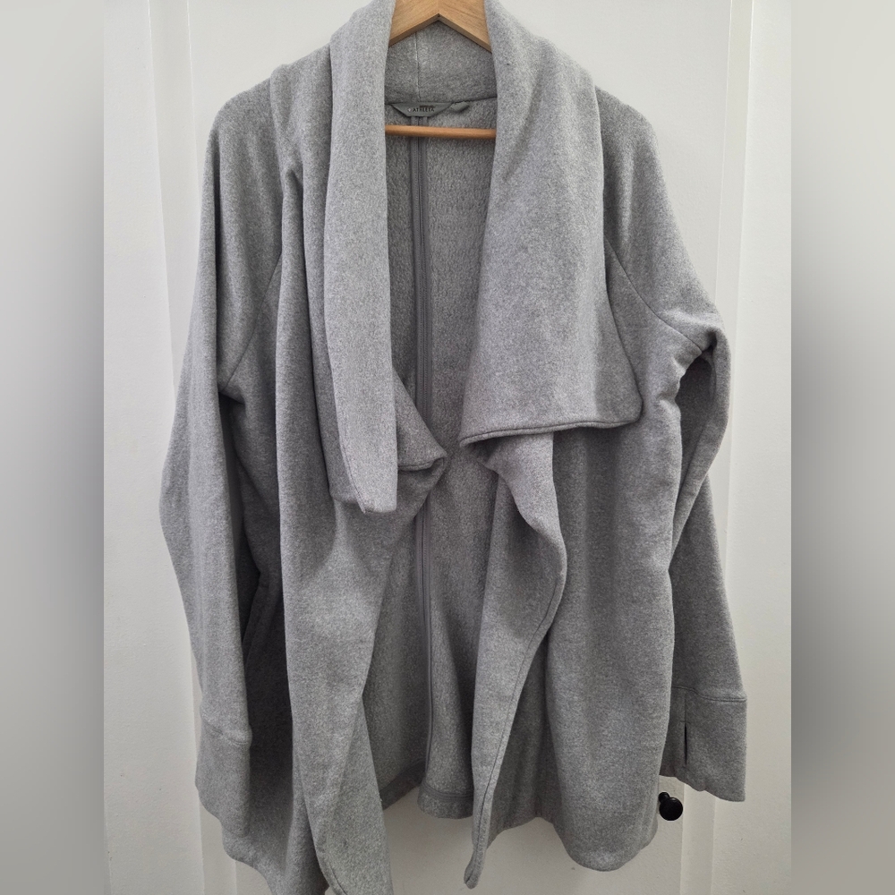 Athleta Women's Gray Open Front Cardigan